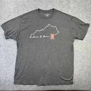 Jim Beam Shirt Mens XL Gray Kentucky James B Beam Bourbon Graphic Tee Tagless